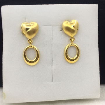 18k Yellow Gold Modern Design Earrings by 