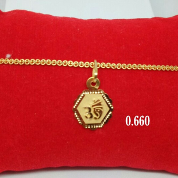 18k gold modern daily wear Ganeshji  pendant djp08 by 
