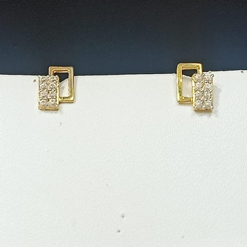 18CT Gold Classic Design Hallmark Earring  by 
