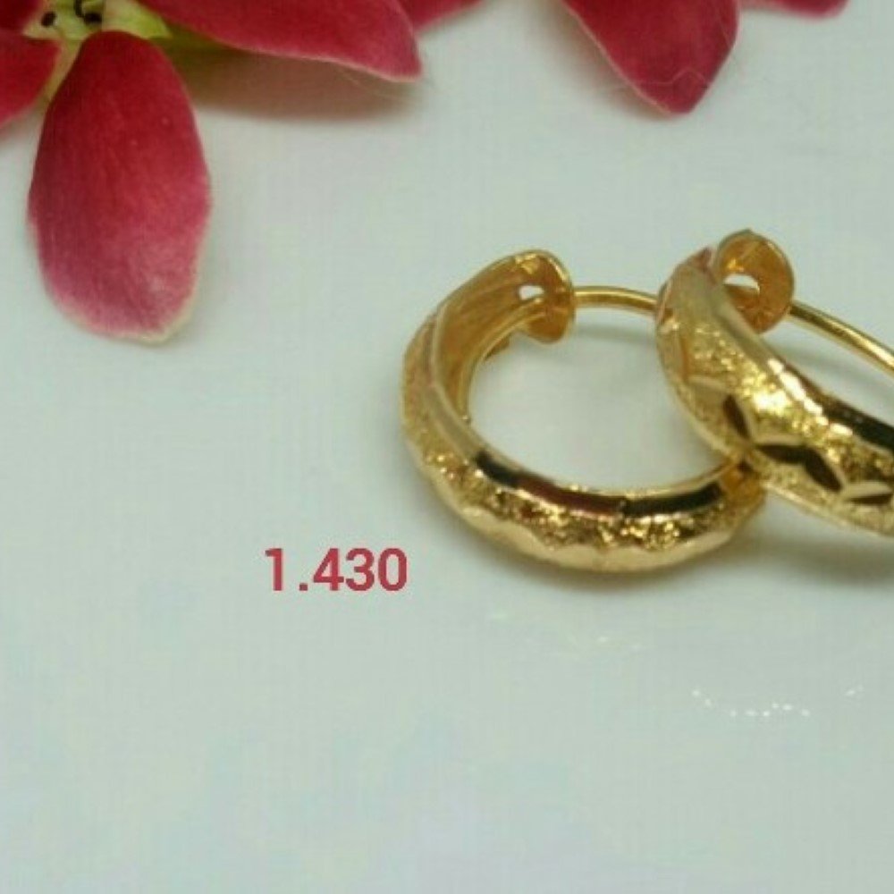 18K Gold Delicate Design Earrings
