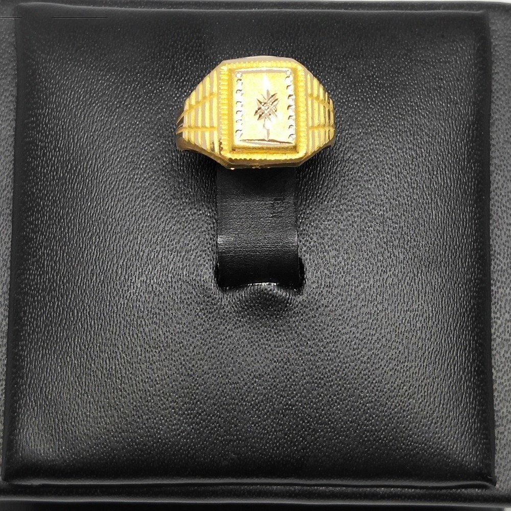 18Kt gold designer ring for gents dj-r002